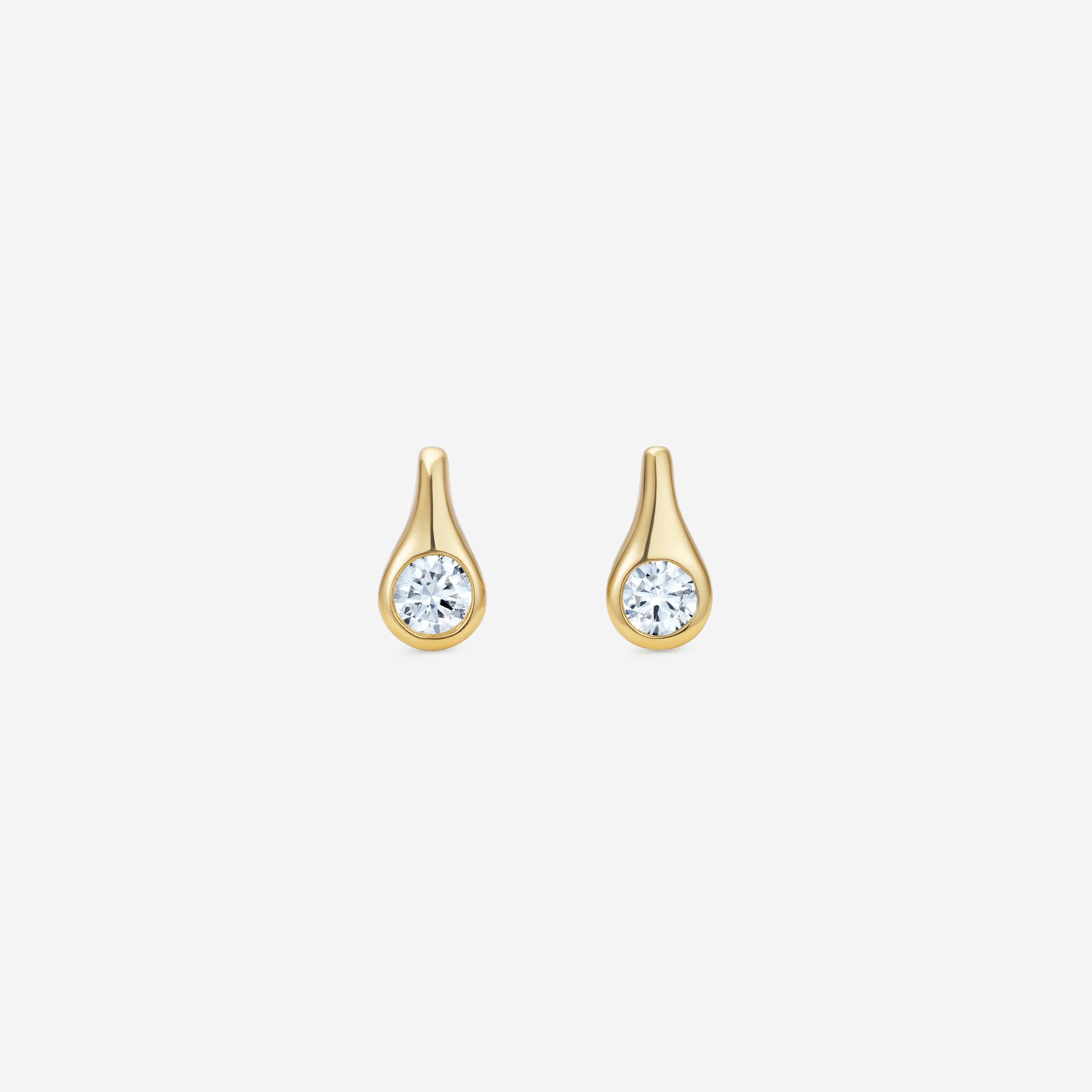 886 Royal Mint Earrings Teardrop Diamond Studs Earrings, 18ct Yellow Gold