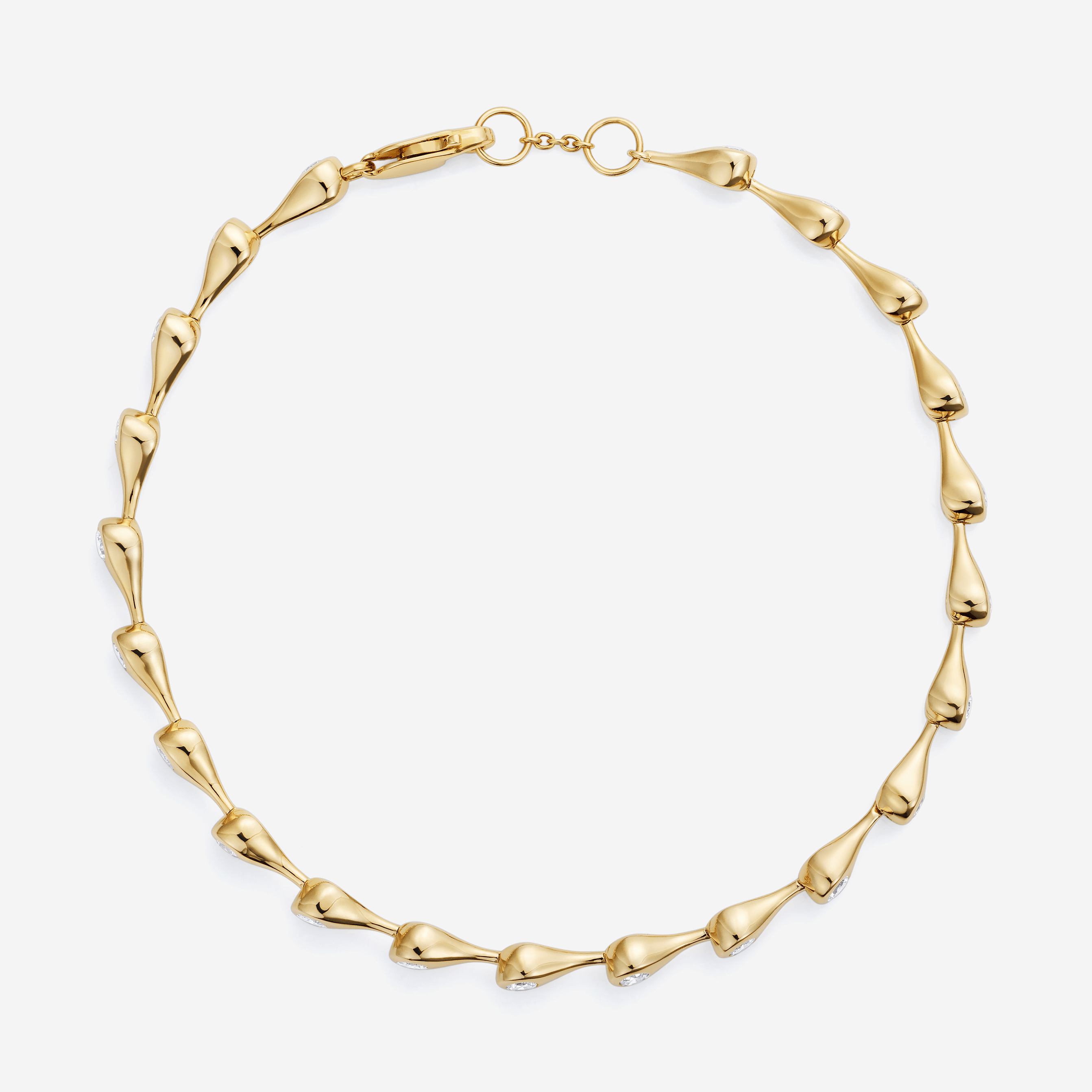 886 Royal Mint Teardrop Lab Grown Diamond Small Tennis Bracelet, 18ct Yellow Gold