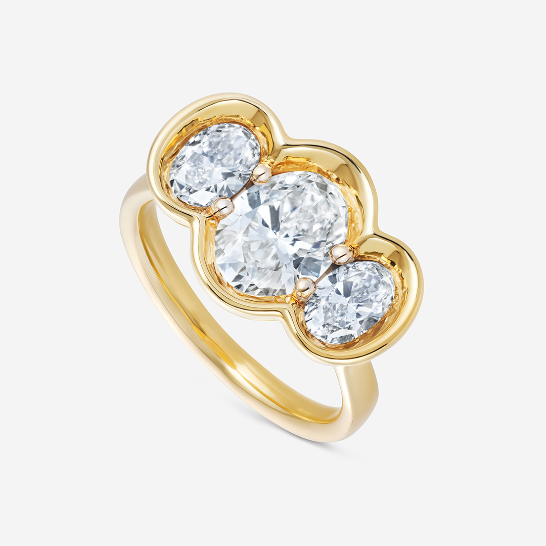 886 Royal Mint Rings Trilogy Diamond Engagement Ring, 18ct Yellow Gold