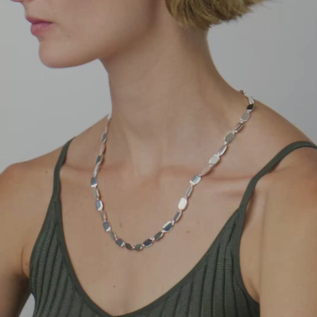 Aurum Full Slice 20 inch Necklace, Sterling Silver