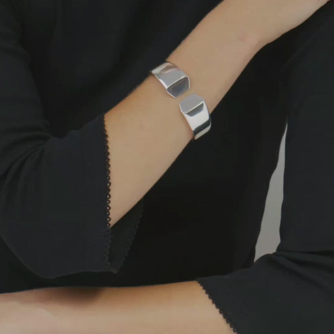 Aurum Bullion Open Cuff, Sterling Silver