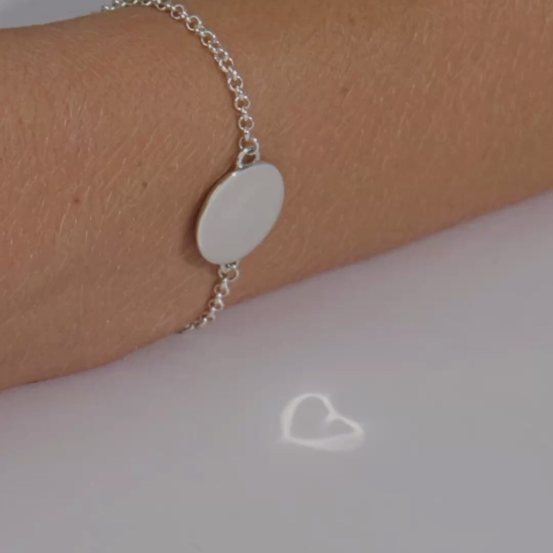 Heart Caustic Bracelet in Sterling Silver