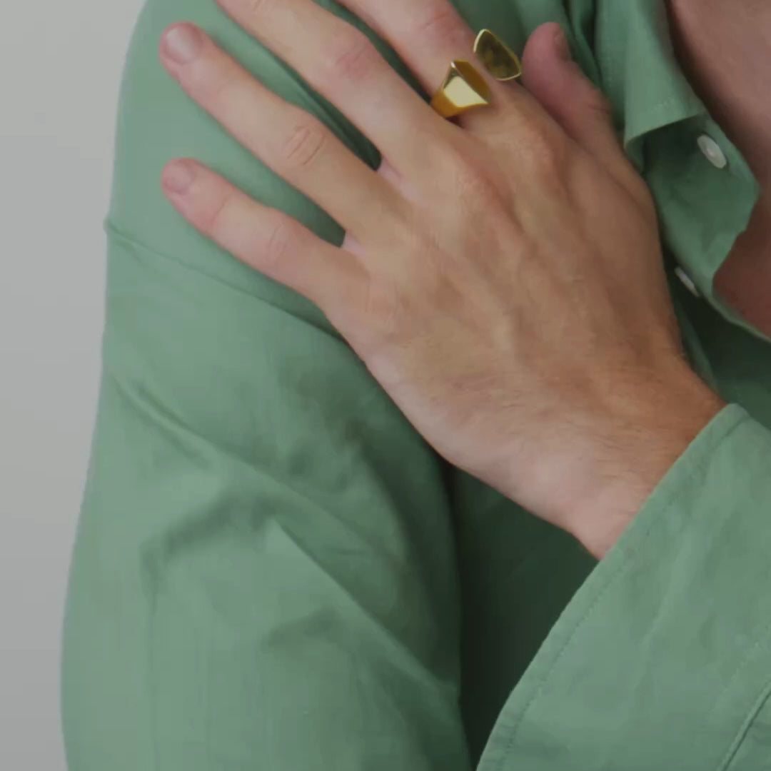 Aurum Large Open Ring, 18ct Yellow Gold