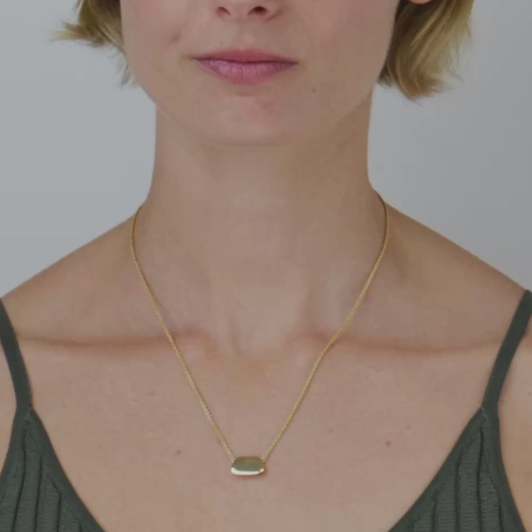 Aurum Single Slice Necklace, 18ct Yellow Gold