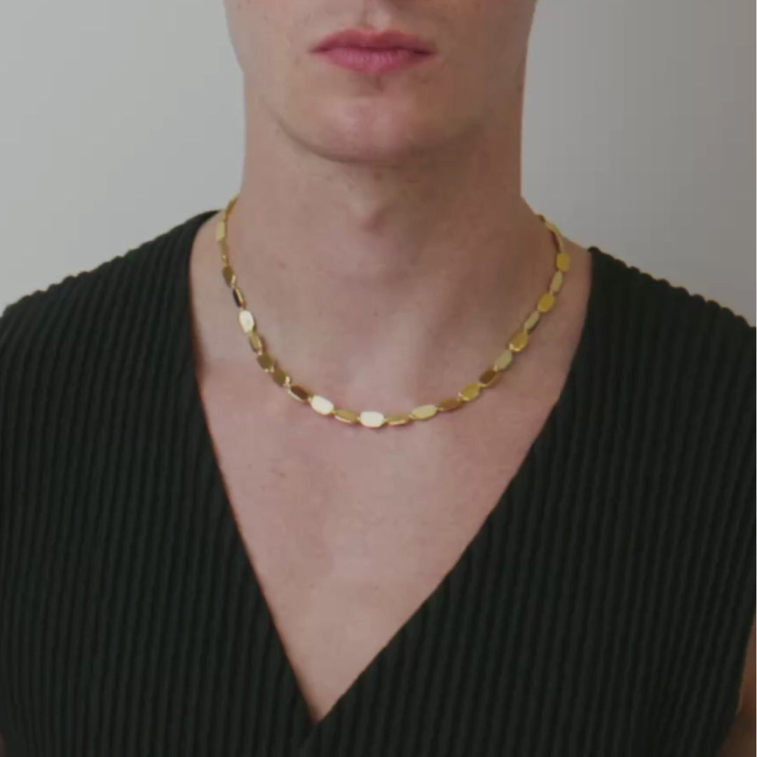 Aurum Full Slice 16 inch Necklace, 18ct Yellow Gold
