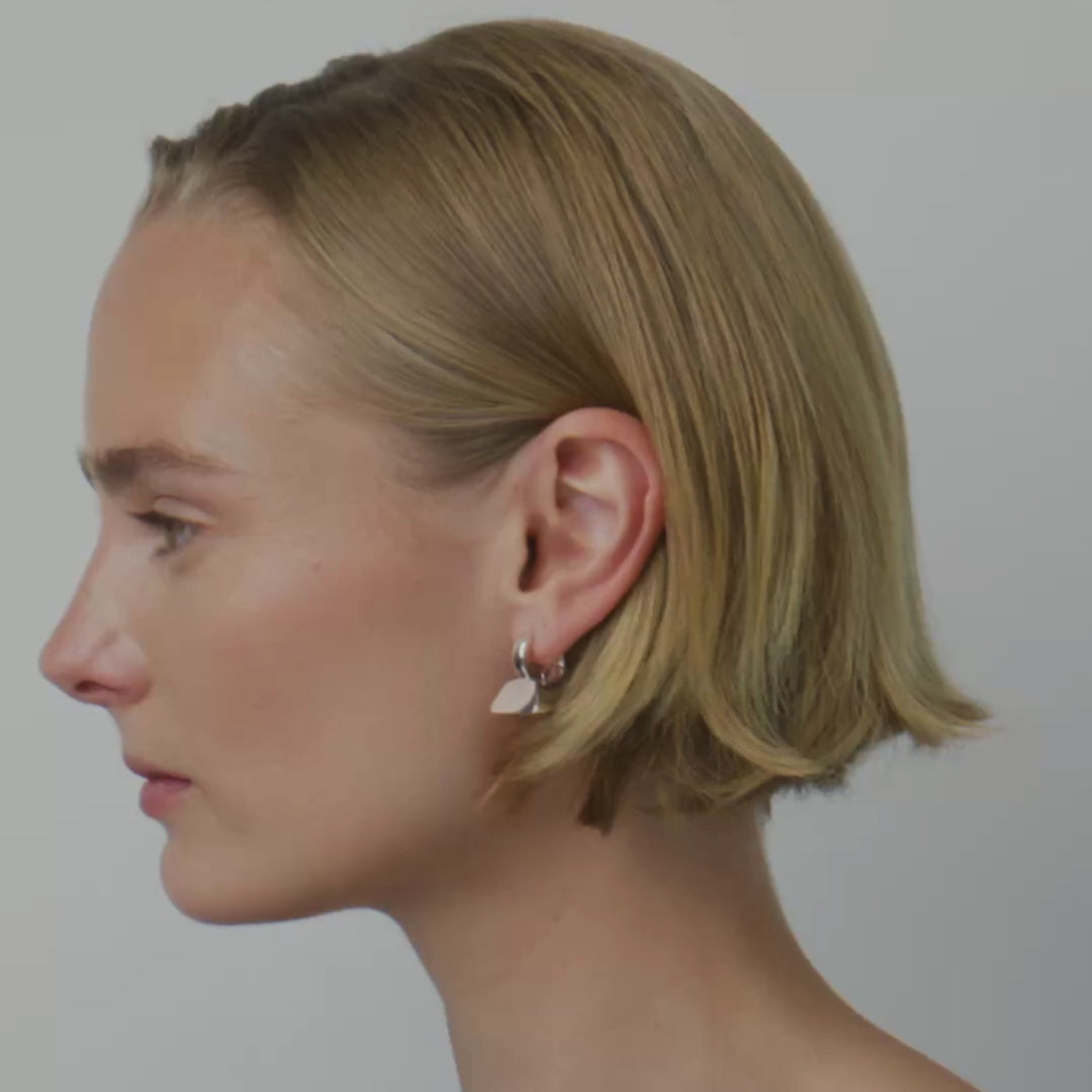 Aurum Bullion Hoop Earrings, Silver Sterling