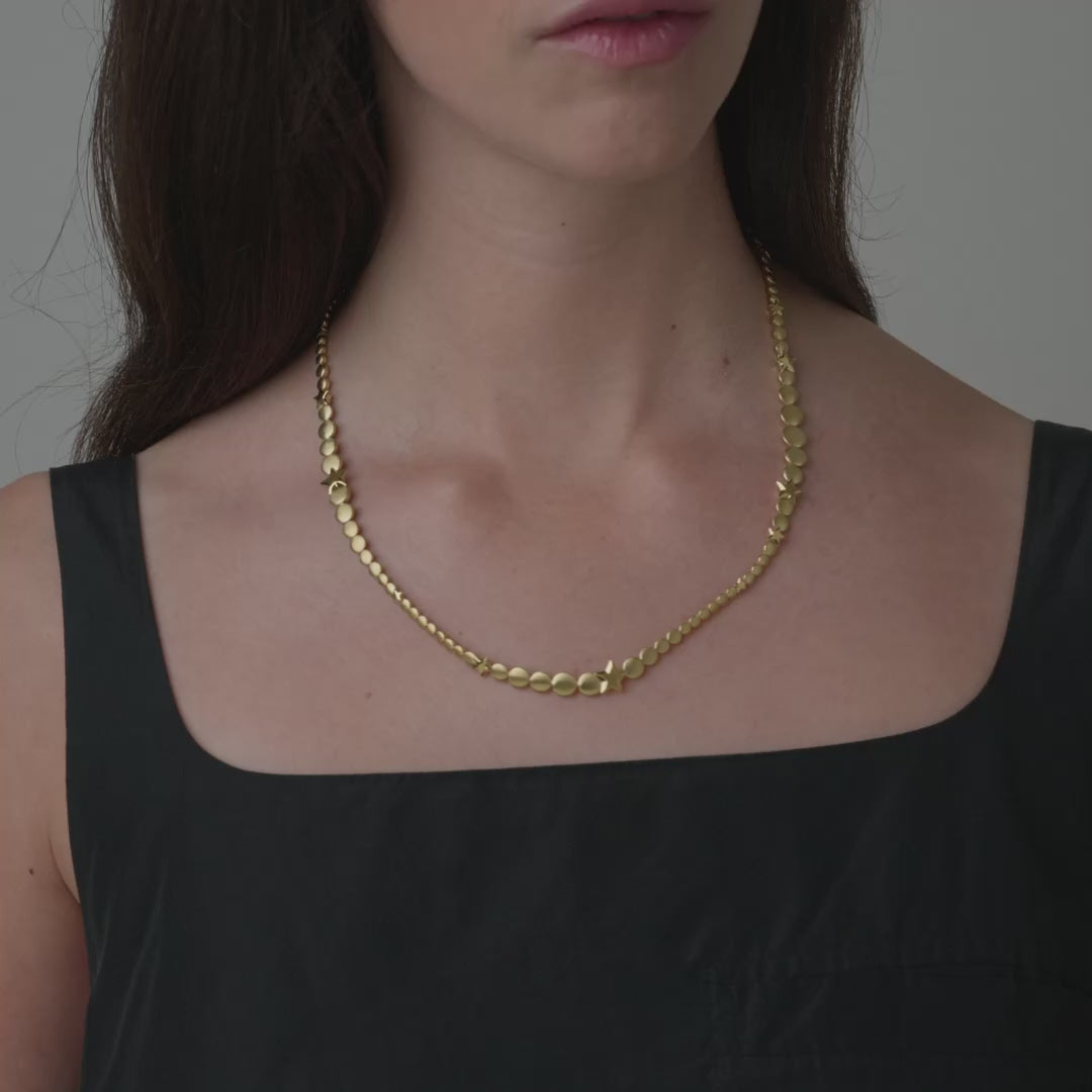 Night Sky Necklace in 20 inch 18ct Yellow Gold