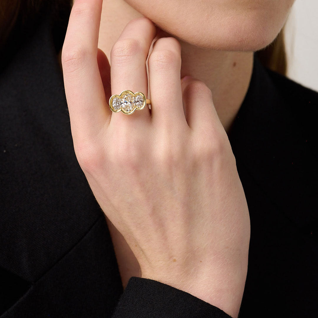 886 Royal Mint Rings Trilogy Diamond Engagement Ring, 18ct Yellow Gold