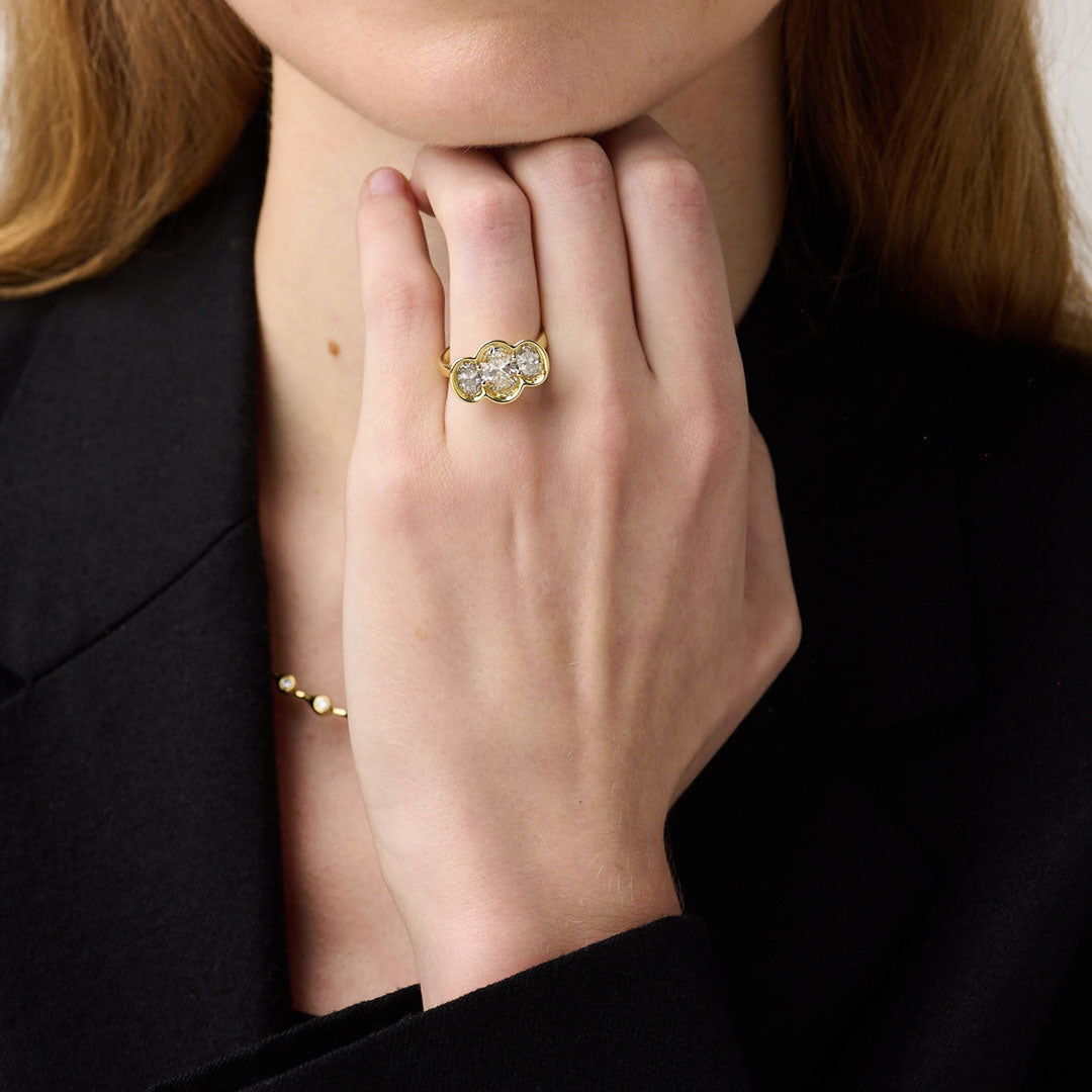 886 Royal Mint Rings Trilogy Diamond Engagement Ring, 18ct Yellow Gold