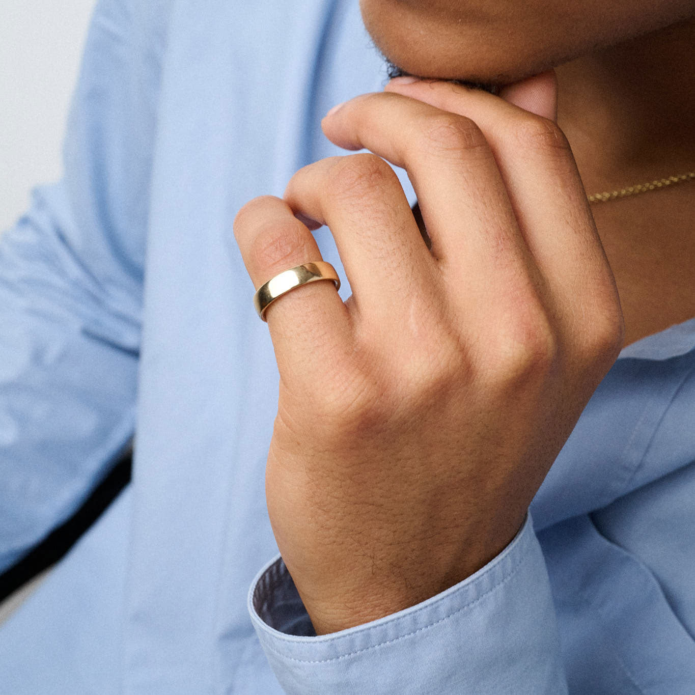 886 Royal Mint Rings 886 Bold Band Ring in 18ct Yellow Gold