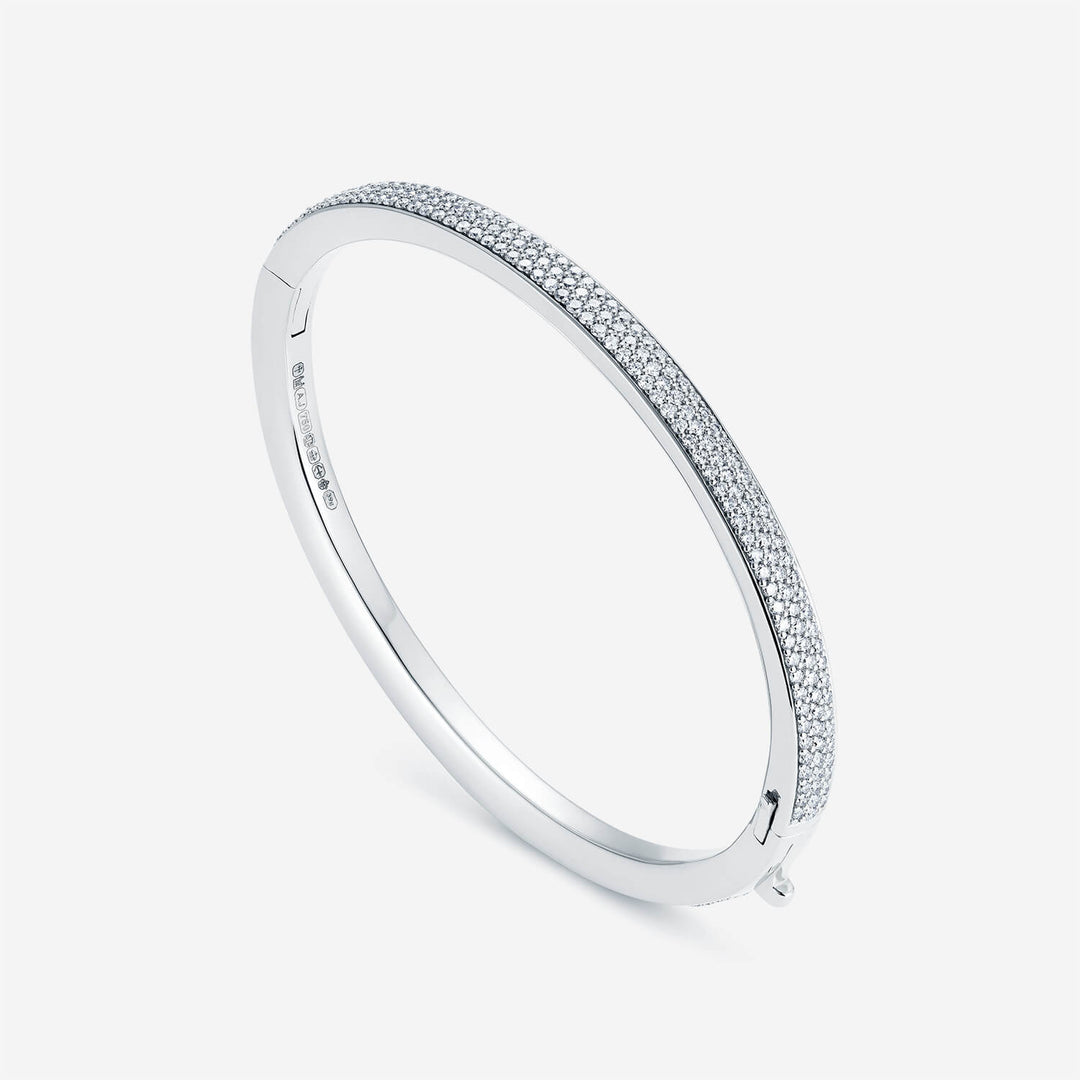 886 Pavé Bangle in 18ct White Gold – 886 Royal Mint