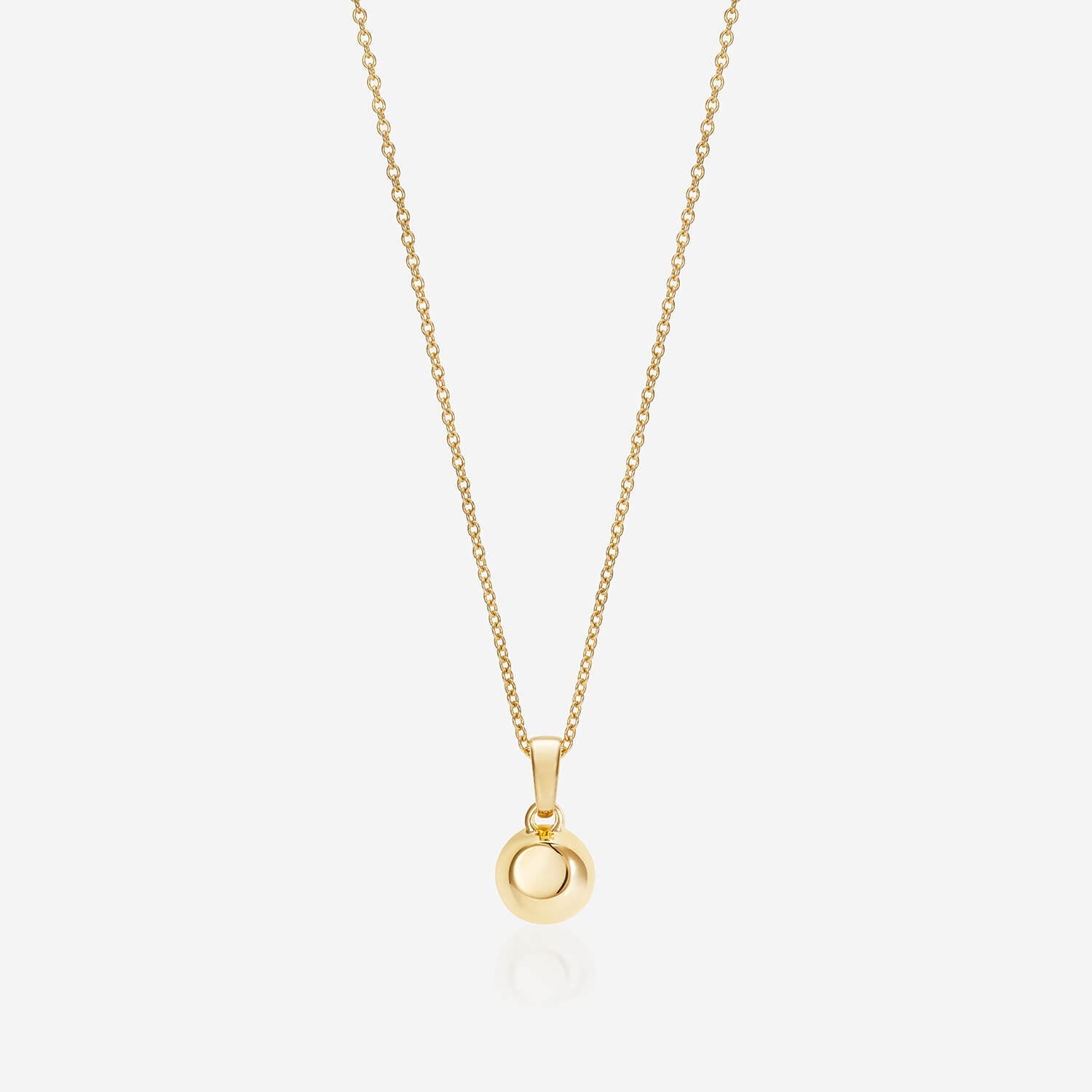 886 Royal Mint Necklaces 886 Pavé Button Pendant with Chain in 18ct Yellow Gold