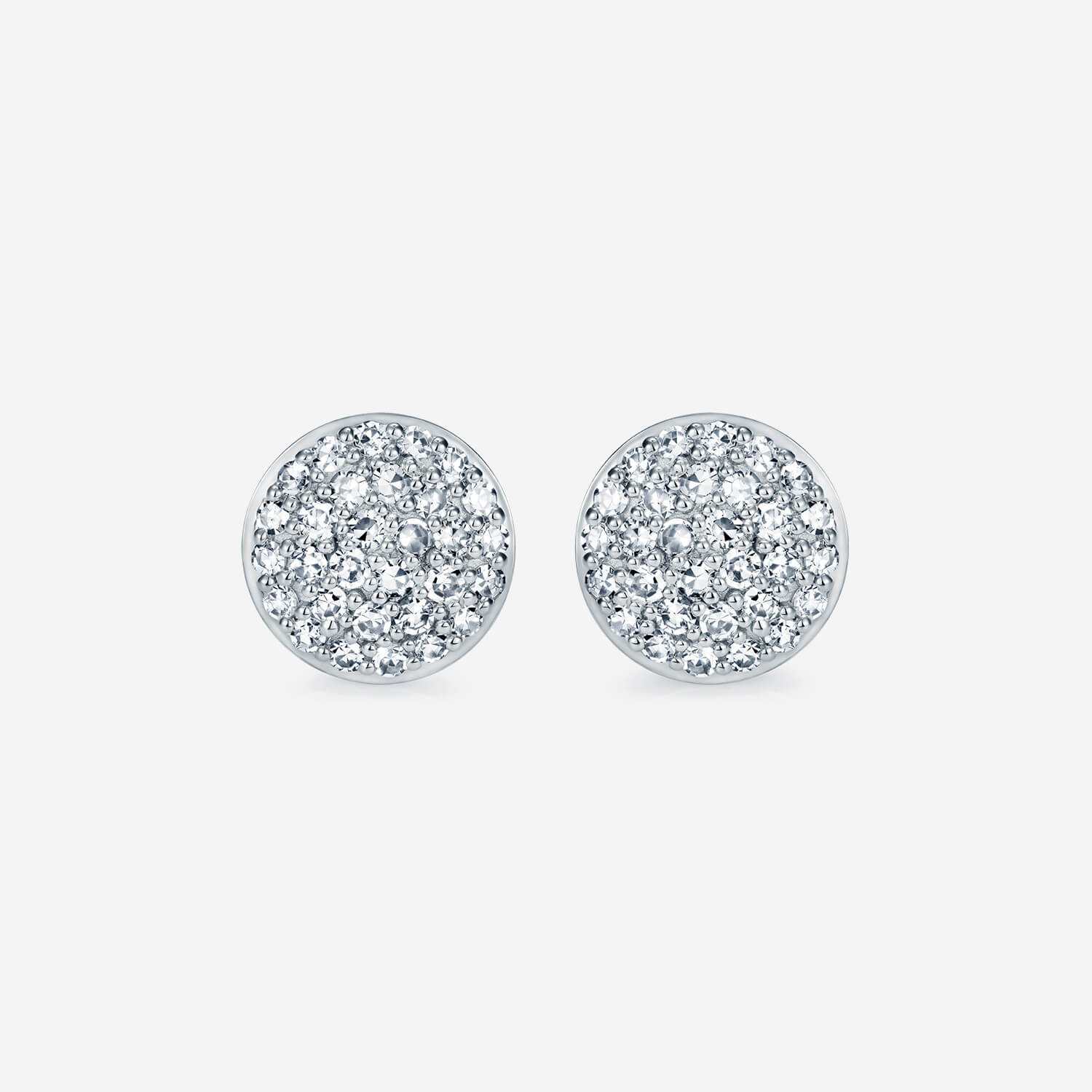 886 Royal Mint Earrings 886 Pavé Large Studs in 18ct White Gold