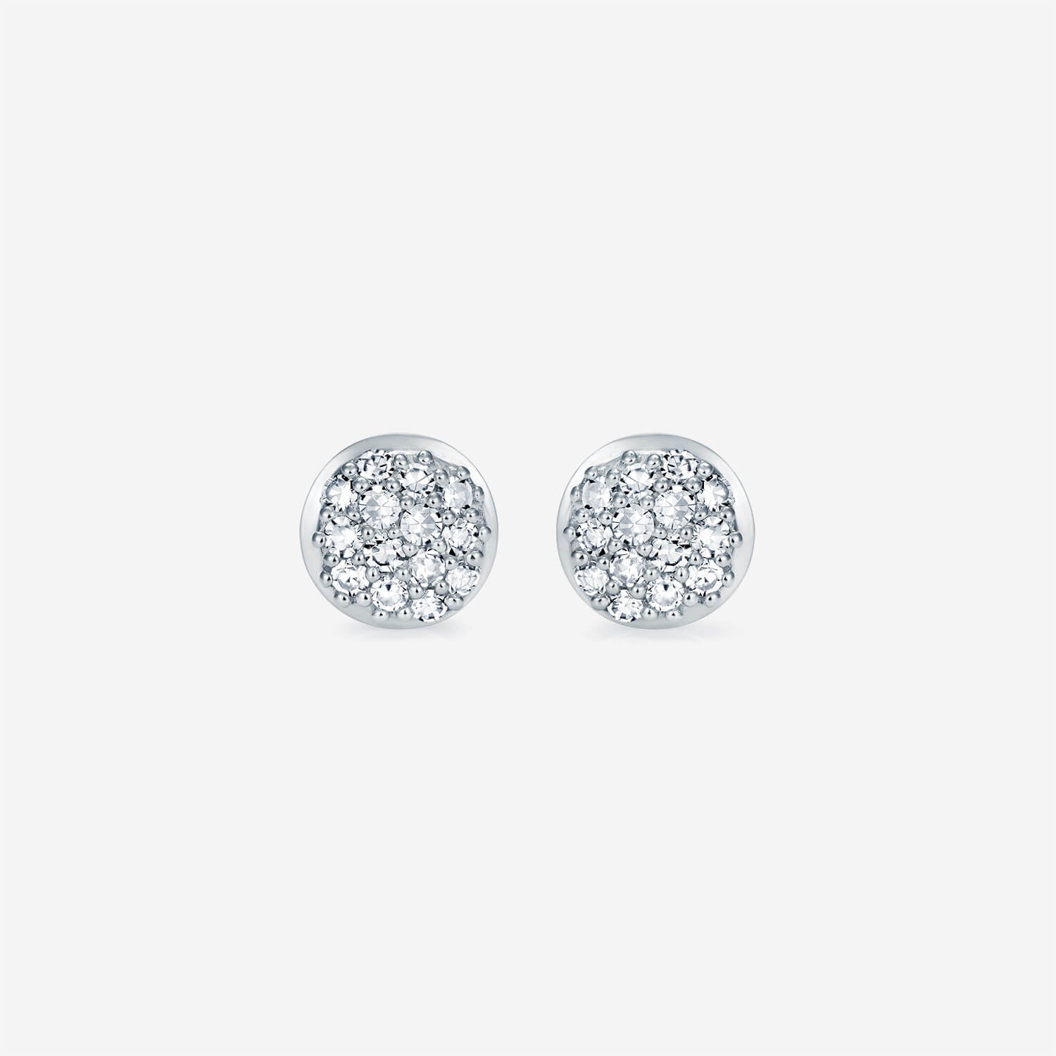 886 Royal Mint Earrings 886 Pavé Studs in 18ct White Gold