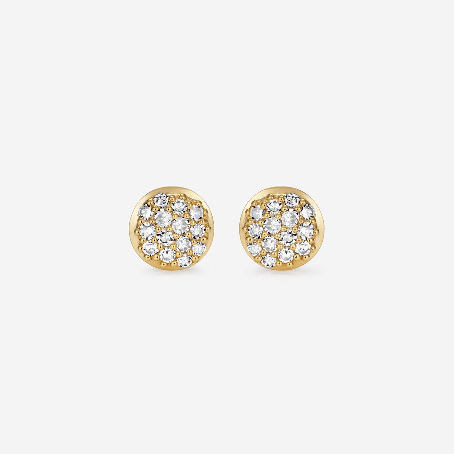 886 Royal Mint Earrings 886 Pavé Studs in 18ct Yellow Gold