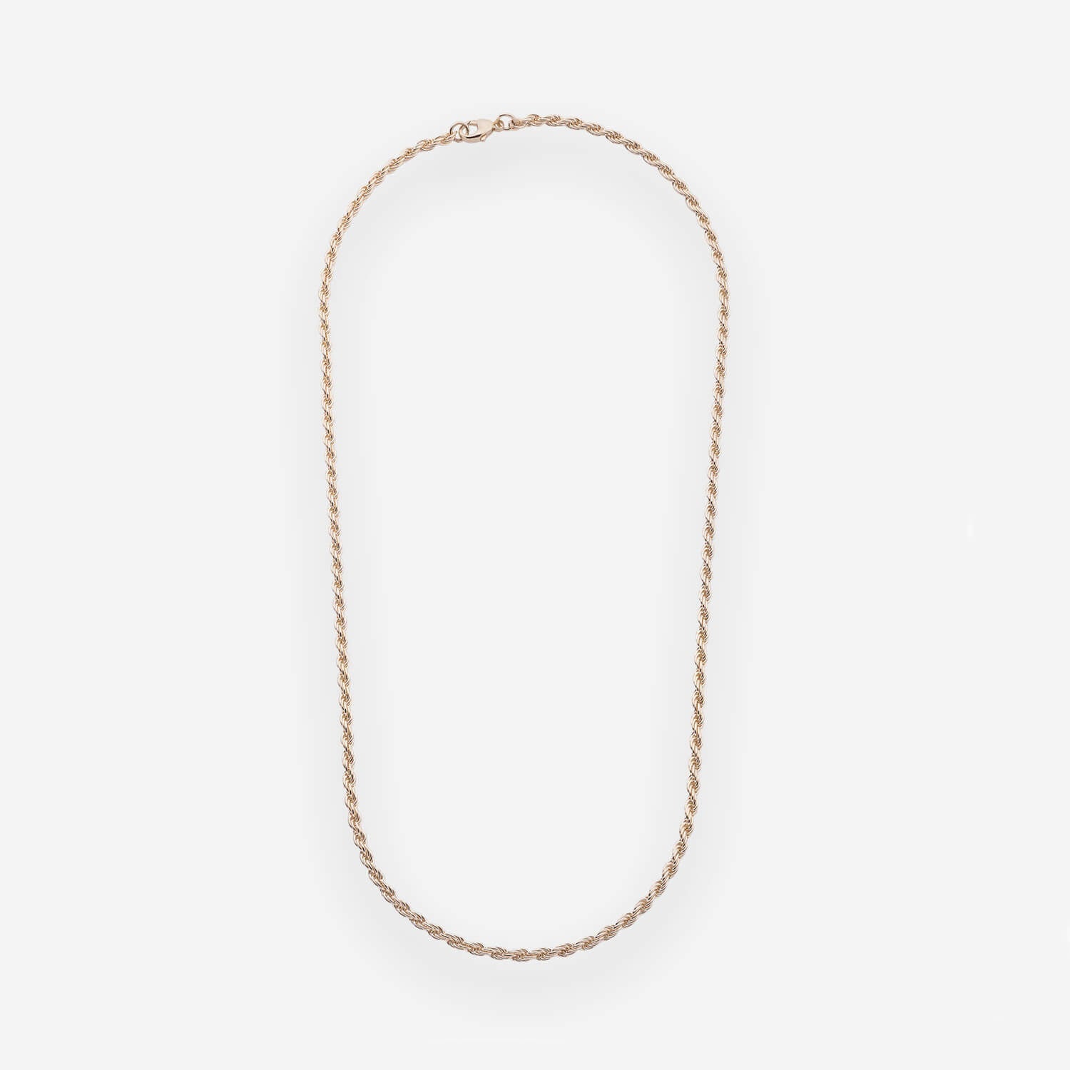 9ct Yellow Gold On Silver Rope Bracelet – 4mm Width, 7.5 Inch, Made In Italy, Old English Jewellers